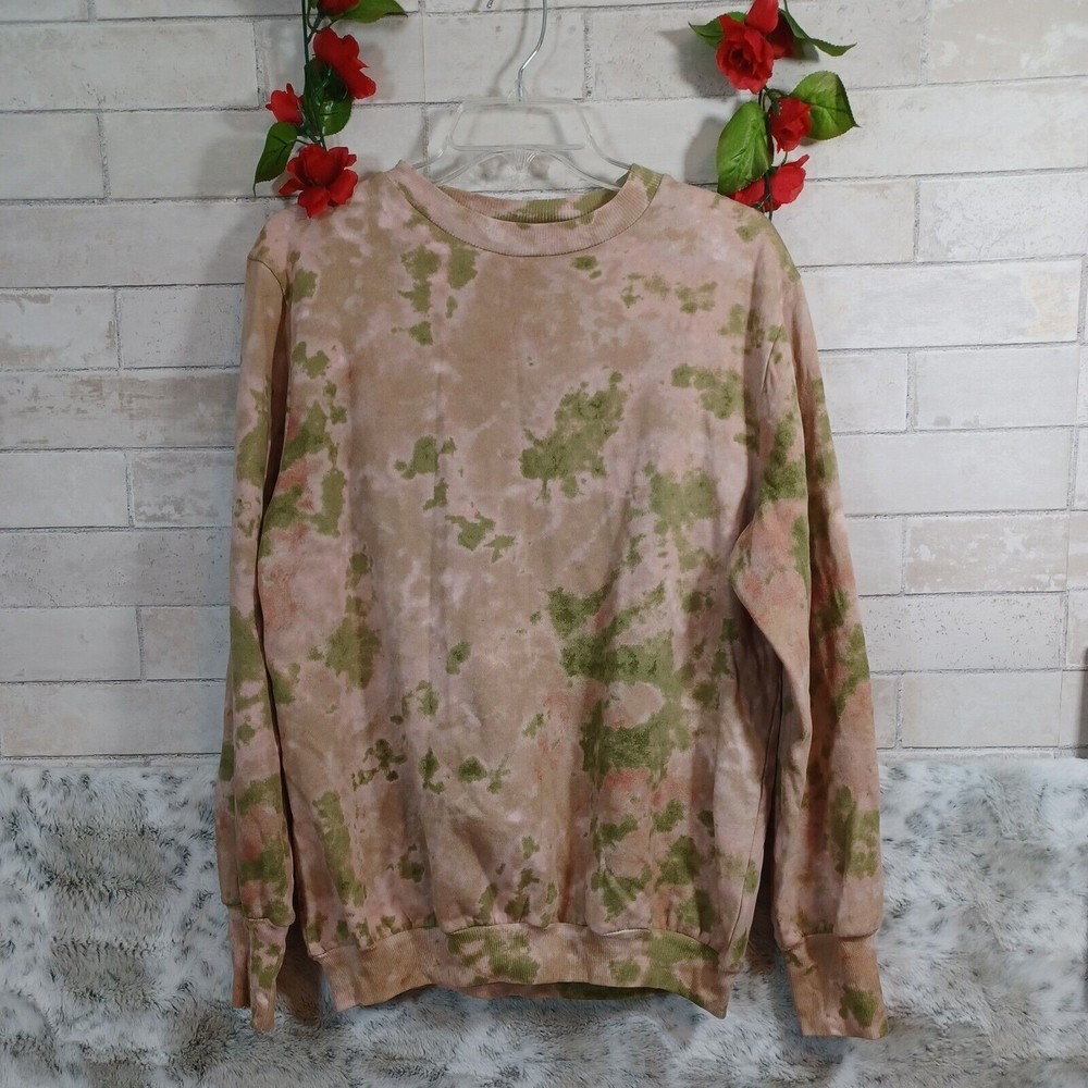 AFRM Small Tie Dye Sweatshirt Women's Pink Green Revolve Cozy Comfy Oversize